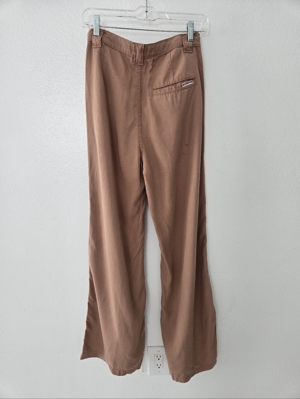 Hudson Jeans Wide-Leg Draw-Tie Pants in Camel Size 24 - Picture 4 of 15